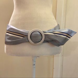 ✨NWT Ann Taylor Striped Silk Belt